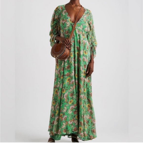 Free People Earthfolk Floral Maxi Dress in Green Combo - Picture 9 of 16